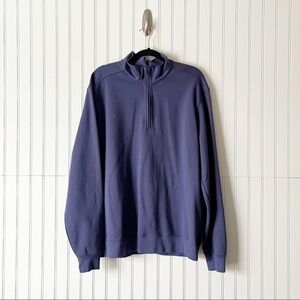 Allen Edmonds Mens XL Pima Cotton Quarter Zip Pullover